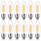 Luxrite B11 LED Light Bulbs 5W (60W Equivalent) 550LM 2700K Warm White Dimmable E26 Base 12-Pack LR21602-12PK - alternate 1